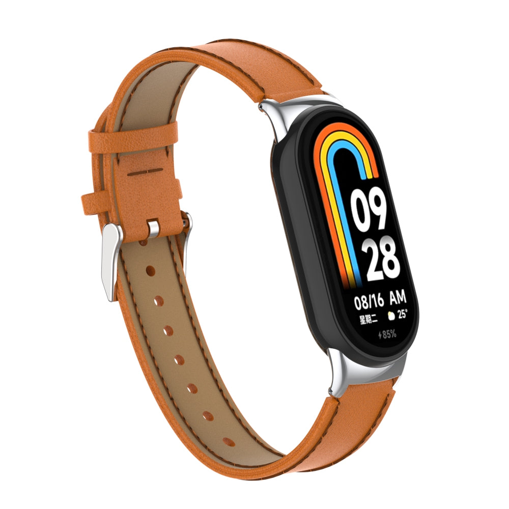 For Xiaomi Smart Band 8 Watch Strap Stitching Microfiber Leather Watch Band Bracelet with Connector For Xiaomi Smart Band 8 Watch Strap Stitching Microfiber Leather Watch Band Bracelet with Connector